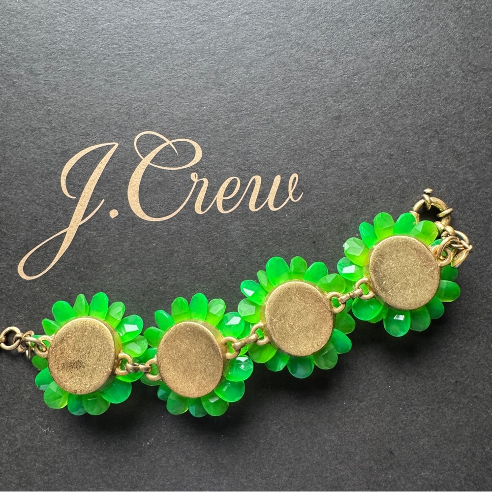 J. Crew Zinnia Crystal Flower Bracelet - Picture 3 of 5